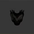 Vintage Gas Mask Fashion Accessory With Round Lenses Dark Worn Texture And Breathing Filter Design