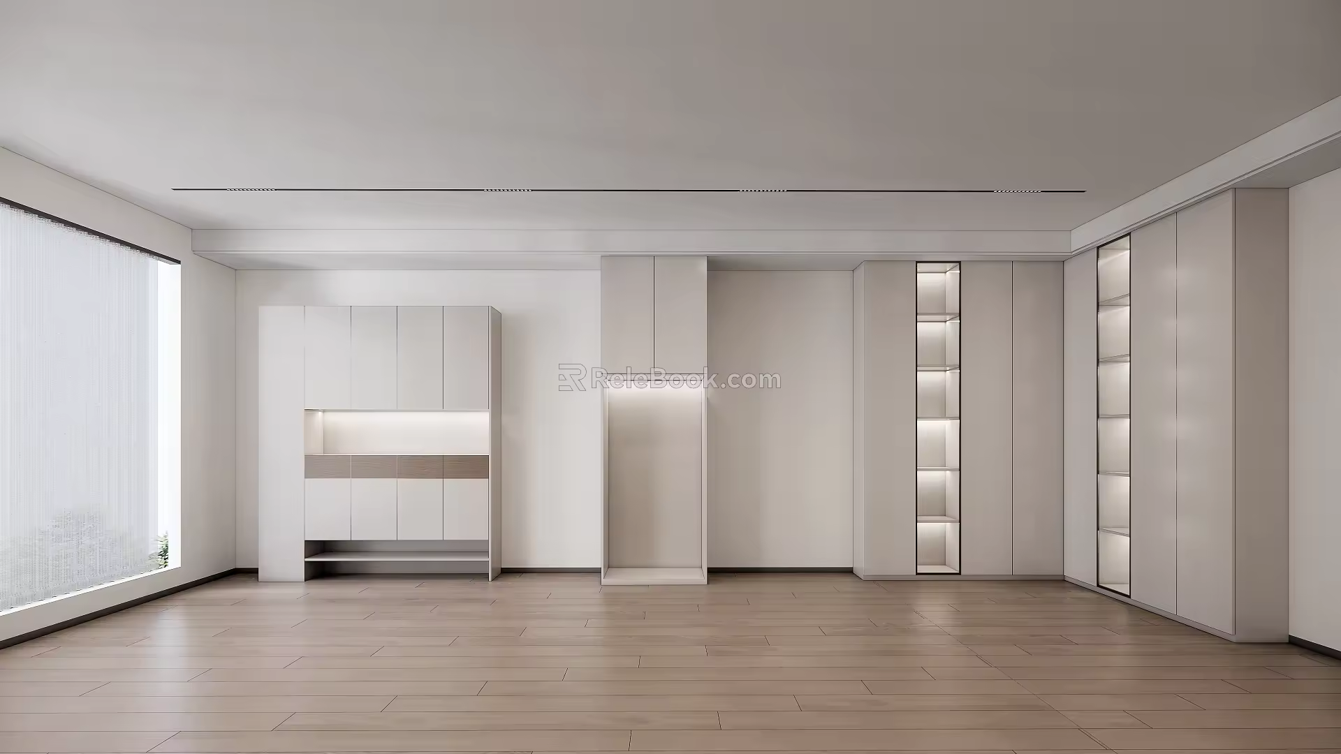 Modern Simple Wardrobe Simple Entrance Cabinet Corner Cabinet 3d model