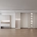 Modern Simple Wardrobe Simple Entrance Cabinet Corner Cabinet 3d model
