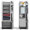 Modern Kitchen Appliances Featuring Beverage And Coffee Vending Machines With Automatic Dispensing 3d model