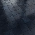 Dark Square Glossy Tiles For Modern Floor Surface Design And Installation 3d model