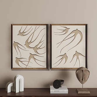 New Chinese Abstract Hanging Painting 3d model