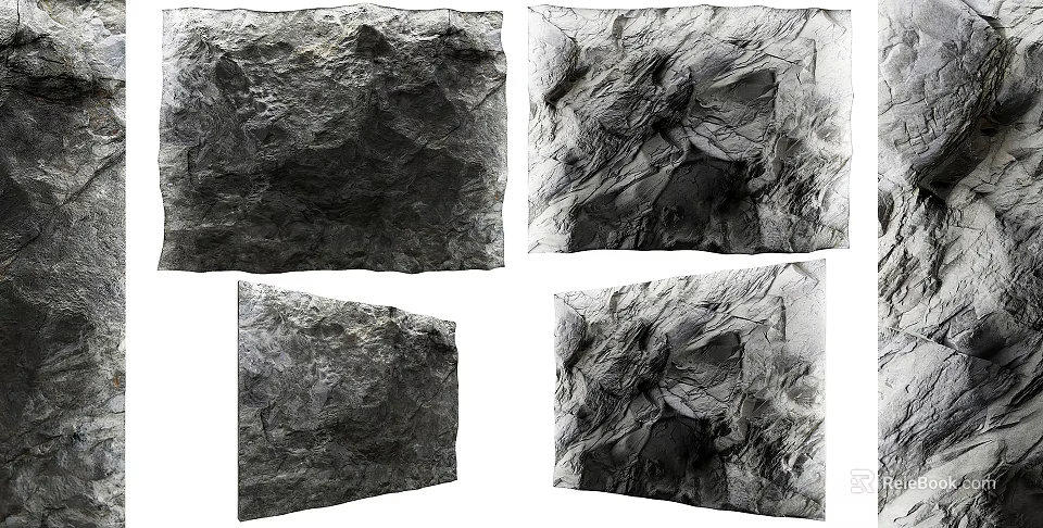 Natural Stone Texture Background Wall With Rough Surface And Different Shades For Decorative Use 3d model