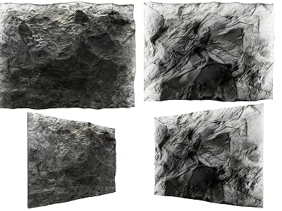 Natural Stone Texture Background Wall With Rough Surface And Different Shades For Decorative Use 3d model