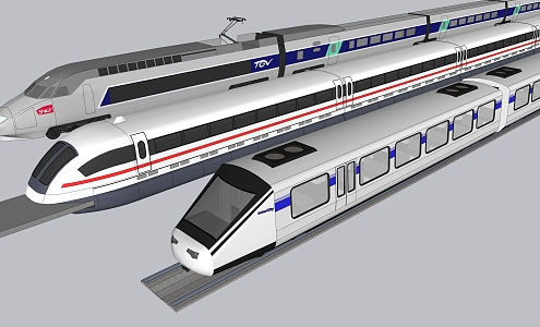 Motor vehicle high-speed rail 3d model