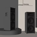 Modern Black Tower Speakers High Quality Sound For Home Audio System