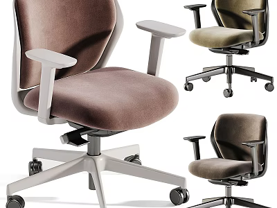 Comfortable Modern Office Chairs With Adjustable Armrests Wheels And Various Colors 3d model