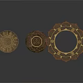 Decorative Round Coasters With Intricate Patterns For Home Table Accessories