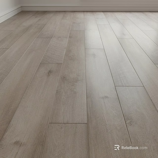 Light Colored Modern Wooden Flooring With Natural Wood Grain And Smooth Planks 3d model 