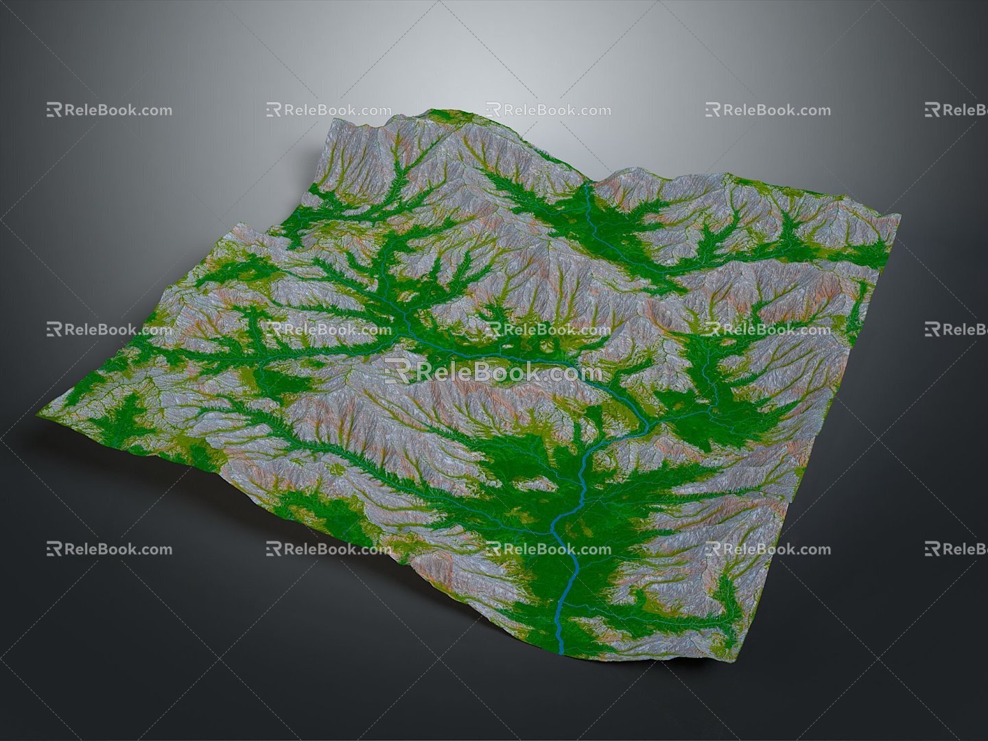 Geography, topography, mountain shape, ridge, ridge, valley, mountain range, canyon, geomorphology, mountain peak, mountain body 3d model