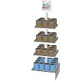 Display cabinet shelf display pile head promotion pile head promotion display cabinet scene pile head 3d model
