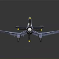 Space Themed Blue Propeller Aircraft Model With Star Stripes Design And Number 15