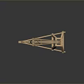 Ancient Wooden Catapult Weapon with Medieval Siege Warfare Design and Frame Structure