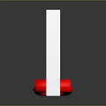 Red And Silver U Shaped Mechanical Connector With Rectangular Metal Part