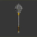 Five Different Designed Metal Hammers With Decorative Handles And Unique Metallic Heads