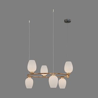 Simple Light Luxury Chandelier 3d model