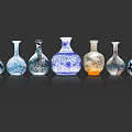 Various Colorful Ceramic Vases With Intricate Traditional Patterns For Home Decor