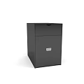 Black Modern Filing Cabinet With Drawer And Cabinet Door For Office Storage