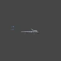 Star Wars Z95 Headhunter Fighter with Sci Fi Design Silver Blue Paint and Blender Model