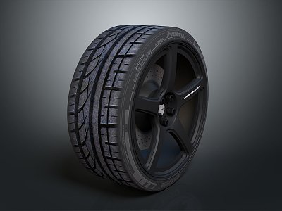 tire wheel hub 3d model