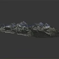 Alpine Mountain Terrain Featuring Snow Capped Peaks Glaciers And Rocky Ridges