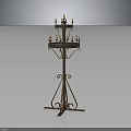 Classic Metal Candelabra With Intricate Stand Design And Multiple Candle Holders