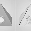 Modern Geometric Metallic Ceiling Light With Central Circular Lamp And Sleek Design For Contemporary Interior