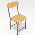 Simple Design Leisure Chair With Wooden Seat Backrest And Metal Frame