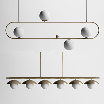 Modern chandelier combination 3d model