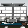 Modern Duplex Villa With Glass Facade Swimming Pool And Outdoor Design