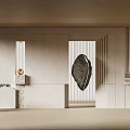 Elegant Luxury Kitchen Background Wall With Minimalist Design And Soft Neutral Tones