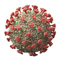Virus Bacteria Research Drawing Biochemistry Protease Cell 3d model