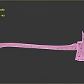 Axe With Wooden Handle And Red Blade On Reflective Surface