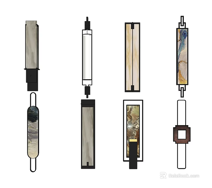 Various Design Wall Lamps With Modern Shapes And Stylish Features 3d model