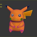 Cute Pikachu Character With Yellow Fur Black Tipped Ears Red Cheeks And Big Eyes