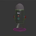Modern Microphone Mike Amplifier 3d model