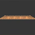 Rustic Traditional Wooden Tile Roof Structure With Central Skylight And Brown Edges