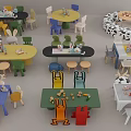 Colorful Kids Table and Chair Sets with Fun Design for Children Playroom