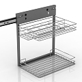 Modern seasoning rack embedded pull basket 3d model