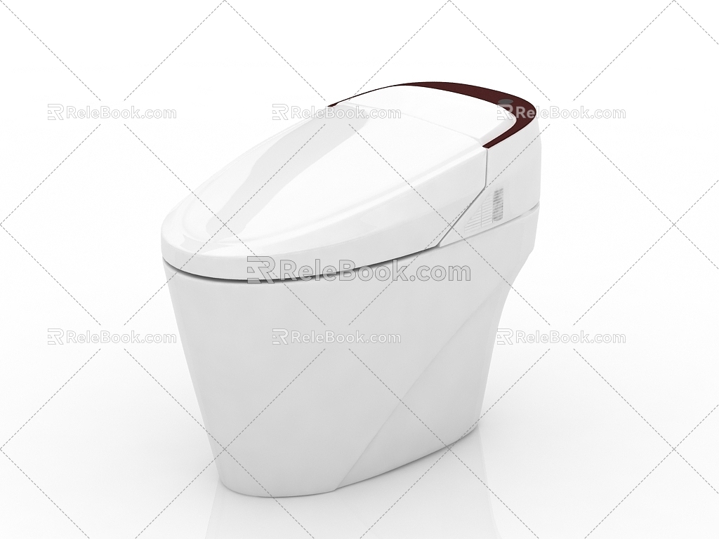 Modern intelligent toilet 3d model