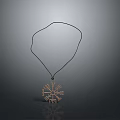 Exquisite Snowflake Pendant Necklace As Daily Necessities With Black Cord