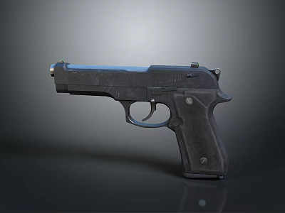 3D Rendered Black Pistol With High Detail Realistic Design And Isolated Background 3d model