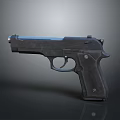 3D Rendered Black Pistol With High Detail Realistic Design And Isolated Background