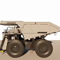 Liebherr T296 Heavy Duty Dump Truck With Large Tires And Cab Structure