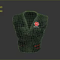 Game Movie Character's Black Tactical Vest With Red Cross Emblem Multiple Pockets And Red Trim 3d model