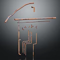 Various Metal Hardware Tools Including Brackets Steel Rods And Connectors In Industrial Design