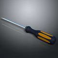 Durable Screwdriver Hardware Tool With Black Yellow Handle And Metal Shaft