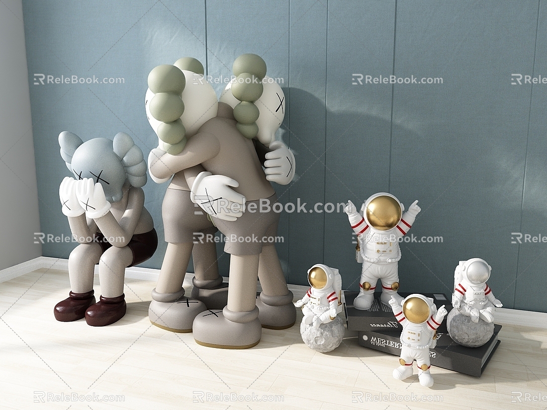 Doll Ornaments Toy Figure Hand-held Astronaut Doll 3d model