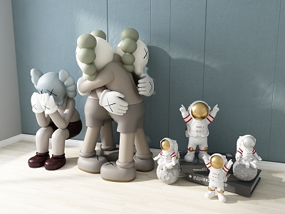 Doll Ornaments Toy Figure Hand-held Astronaut Doll 3d model