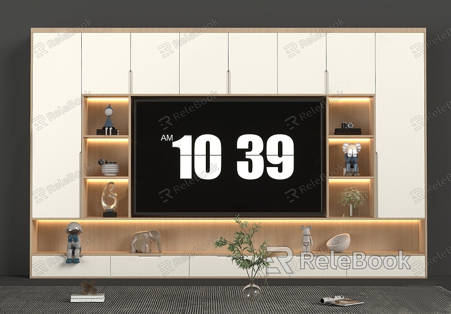 Modern TV Background Cabinet Jewelry Decoration TV Cabinet model